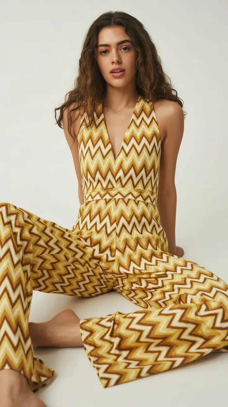 retro vintage summer outfits 2026 Bold Zigzag Prints and Statement Vintage Confidence