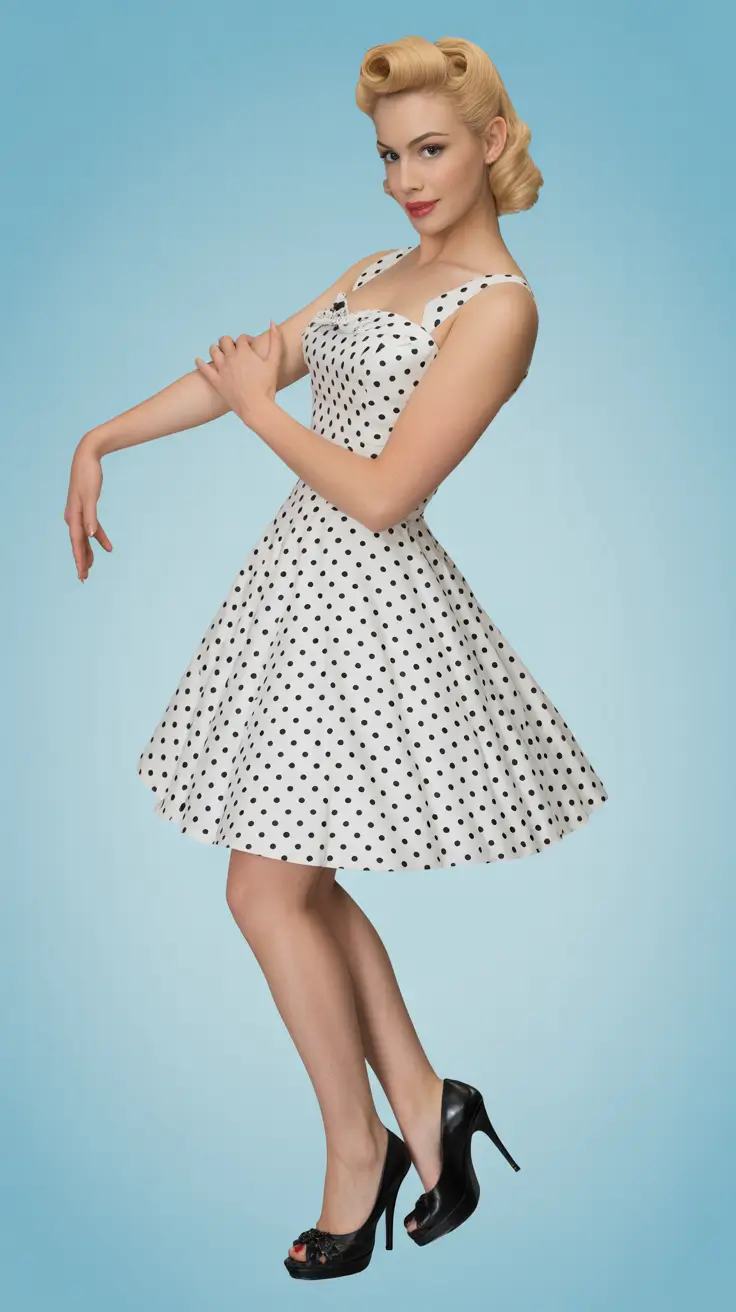retro vintage summer outfits 2026 Polka Dot Dresses and Timeless 50s-Inspired Elegance