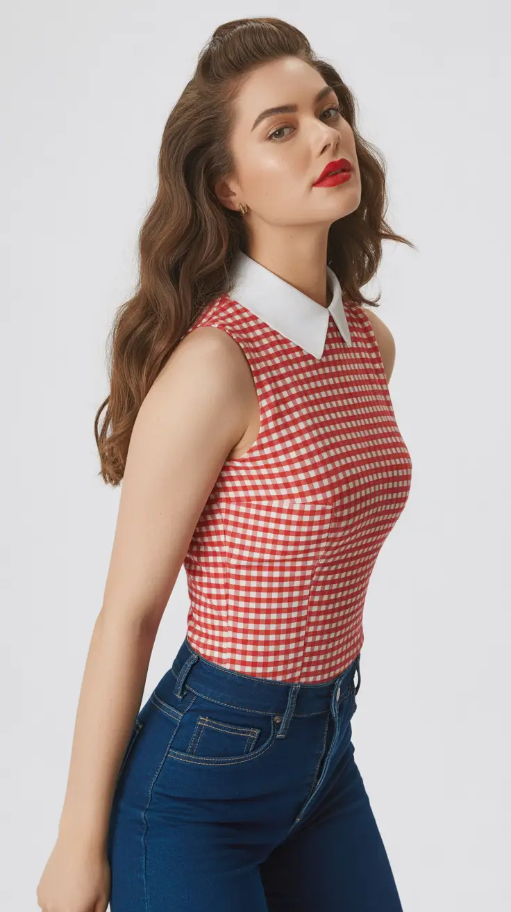 retro vintage summer outfits 2026 Gingham Tops and That Subtle 60s-90s Crossover