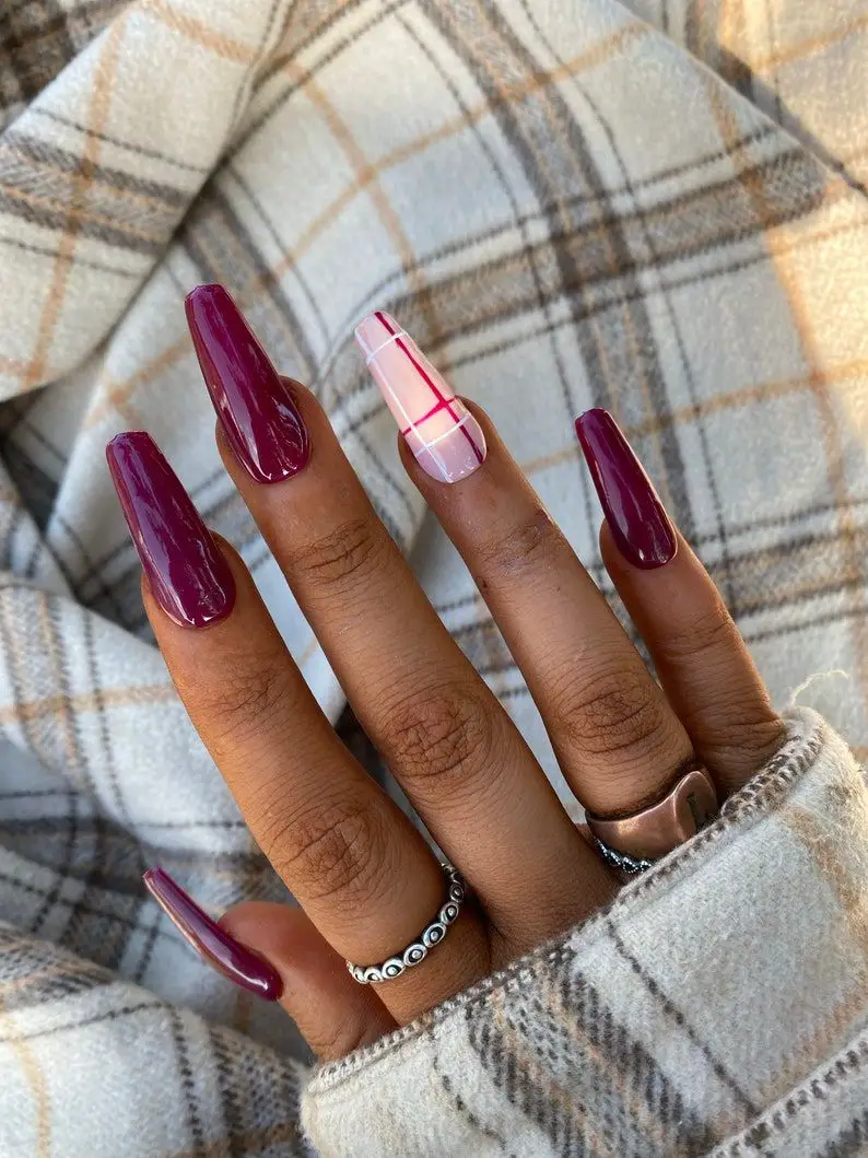 Fall Nails Coffin 24 Ideas: Embrace the Season with Stunning Nail Designs