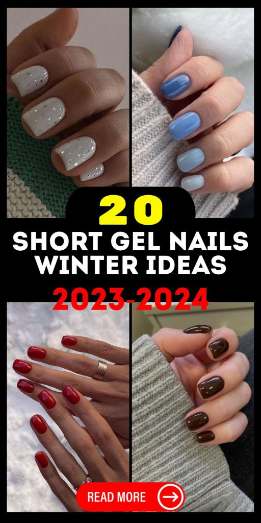 Short Gel Nails Winter 2023 - 2024 20 Ideas - Women-Lifestyle.com