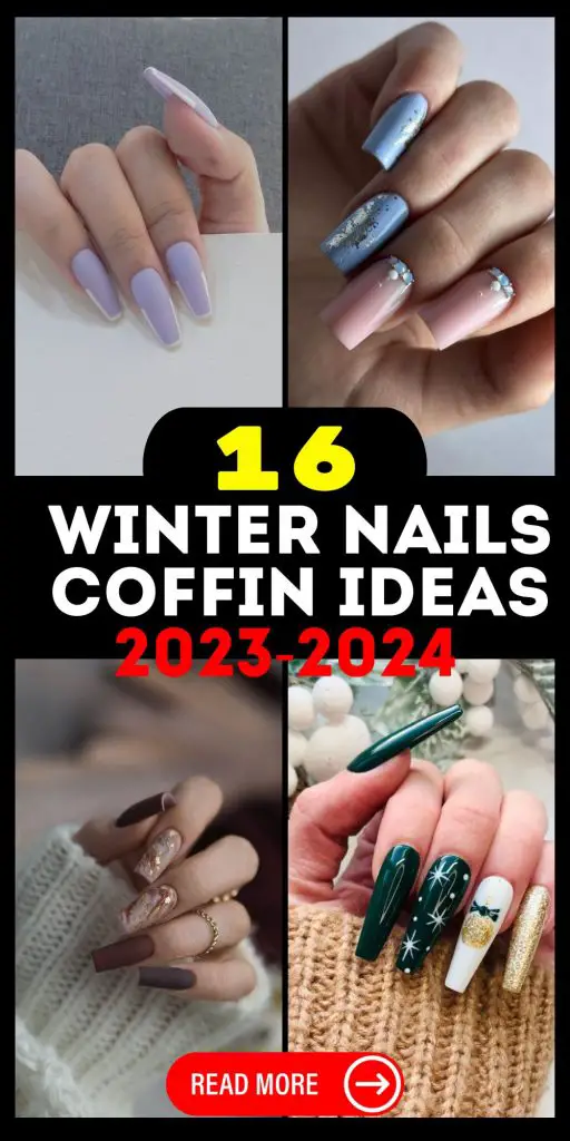 Winter Nails Coffin 2023 - 2024 16 Ideas: The Ultimate Guide to Chic ...