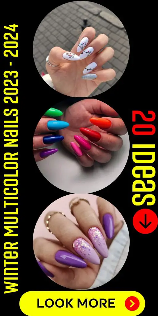 Winter Multicolor Nails 2023 - 2024 20 Ideas: A Splash of Color in the Cold