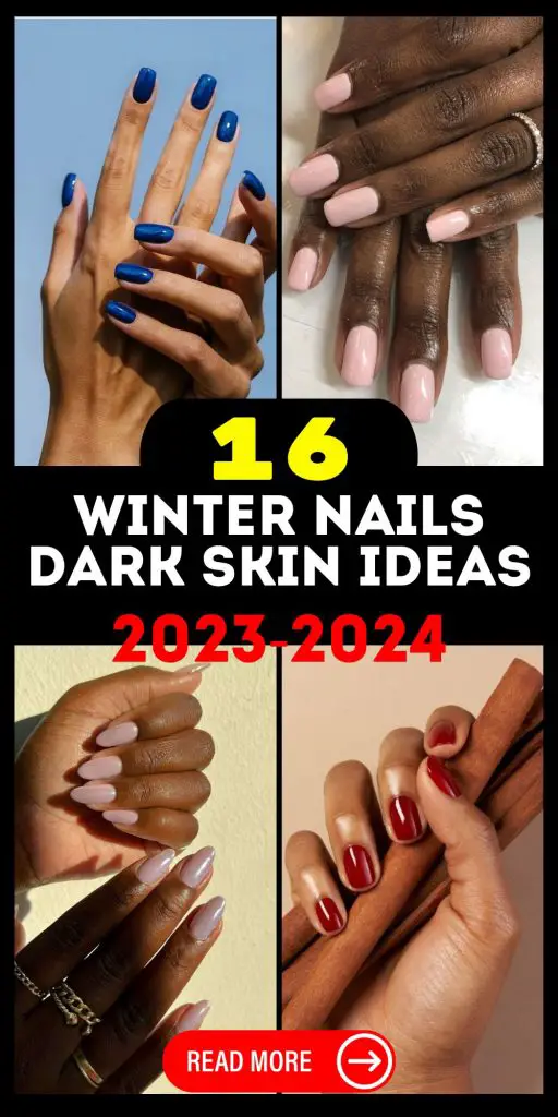 Winter Nails 2023-2024: Dark Skin 16 Ideas