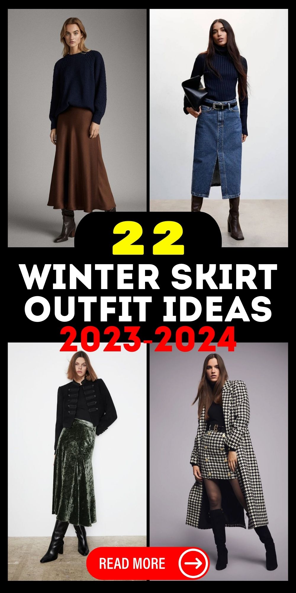 Winter Skirt Outfit 22 Ideas 2023-2024: Stay Stylish and Warm - Women ...