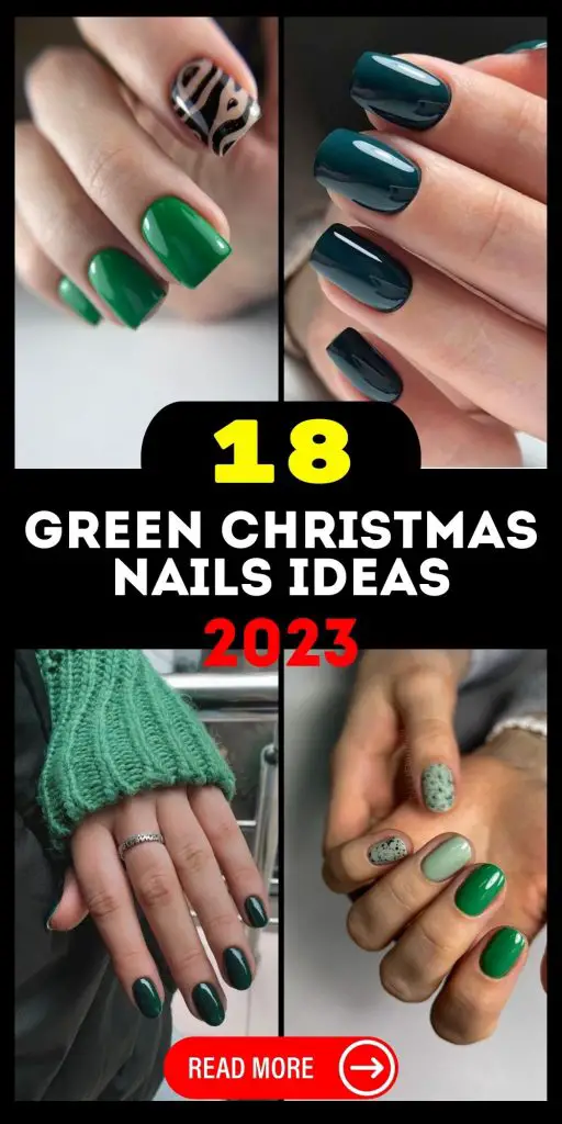 Green Christmas Nails 2023 18 Ideas: Festive and Eco-Friendly Nail Art ...