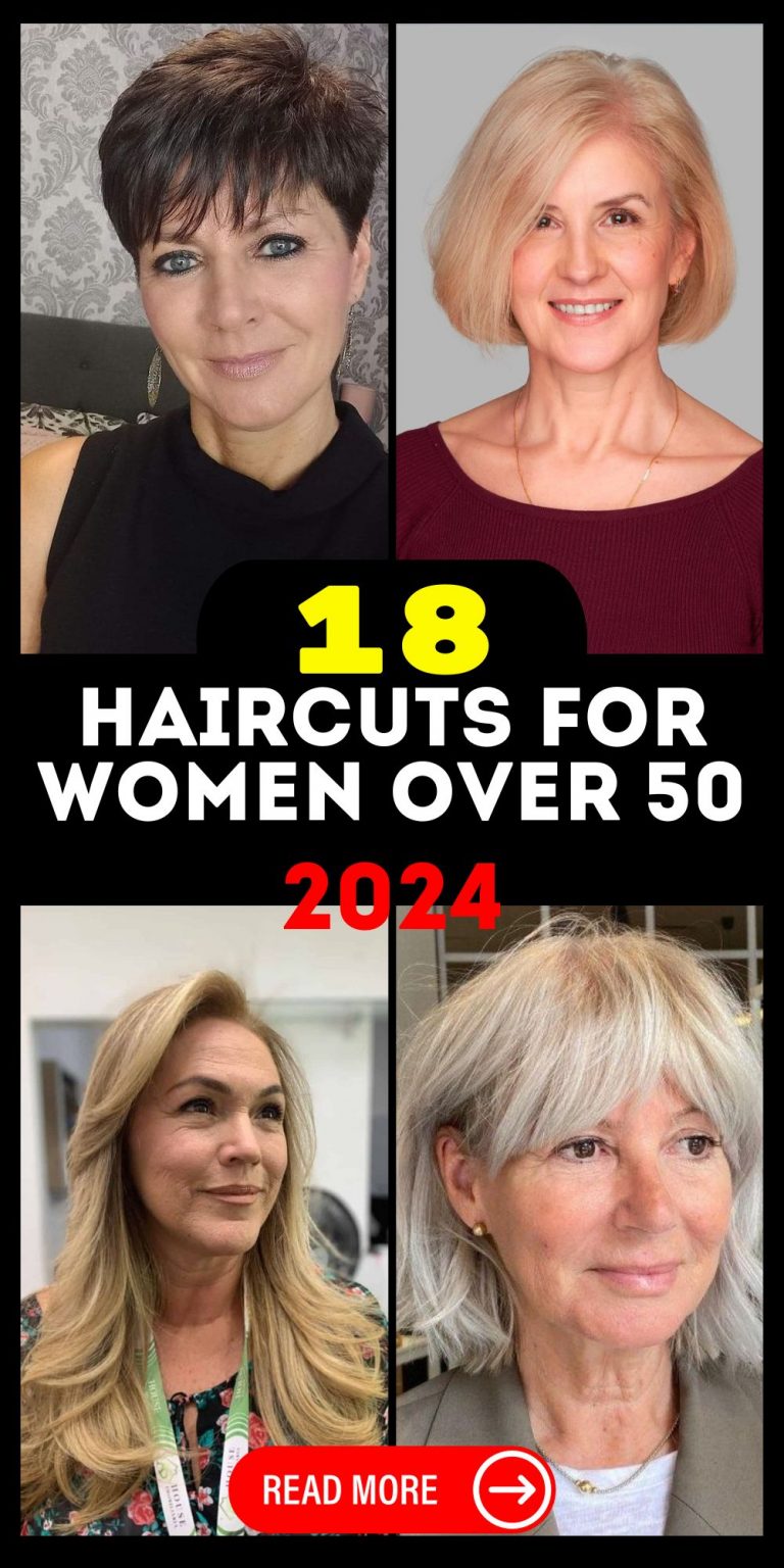 Trendy 2024 Haircuts for Women Over 50 - Short Bob, Shag, & More