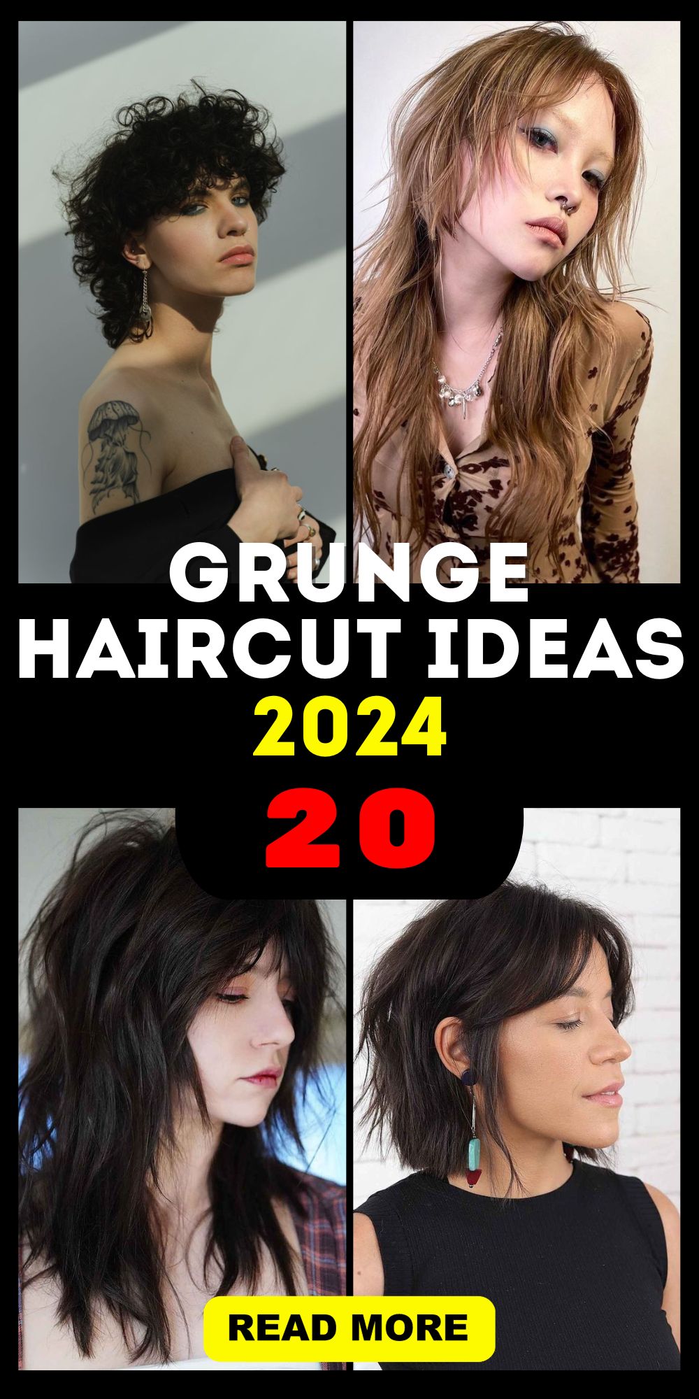 Grunge Haircut Trends for 2024: From Short Curly Styles to Medium Messy ...