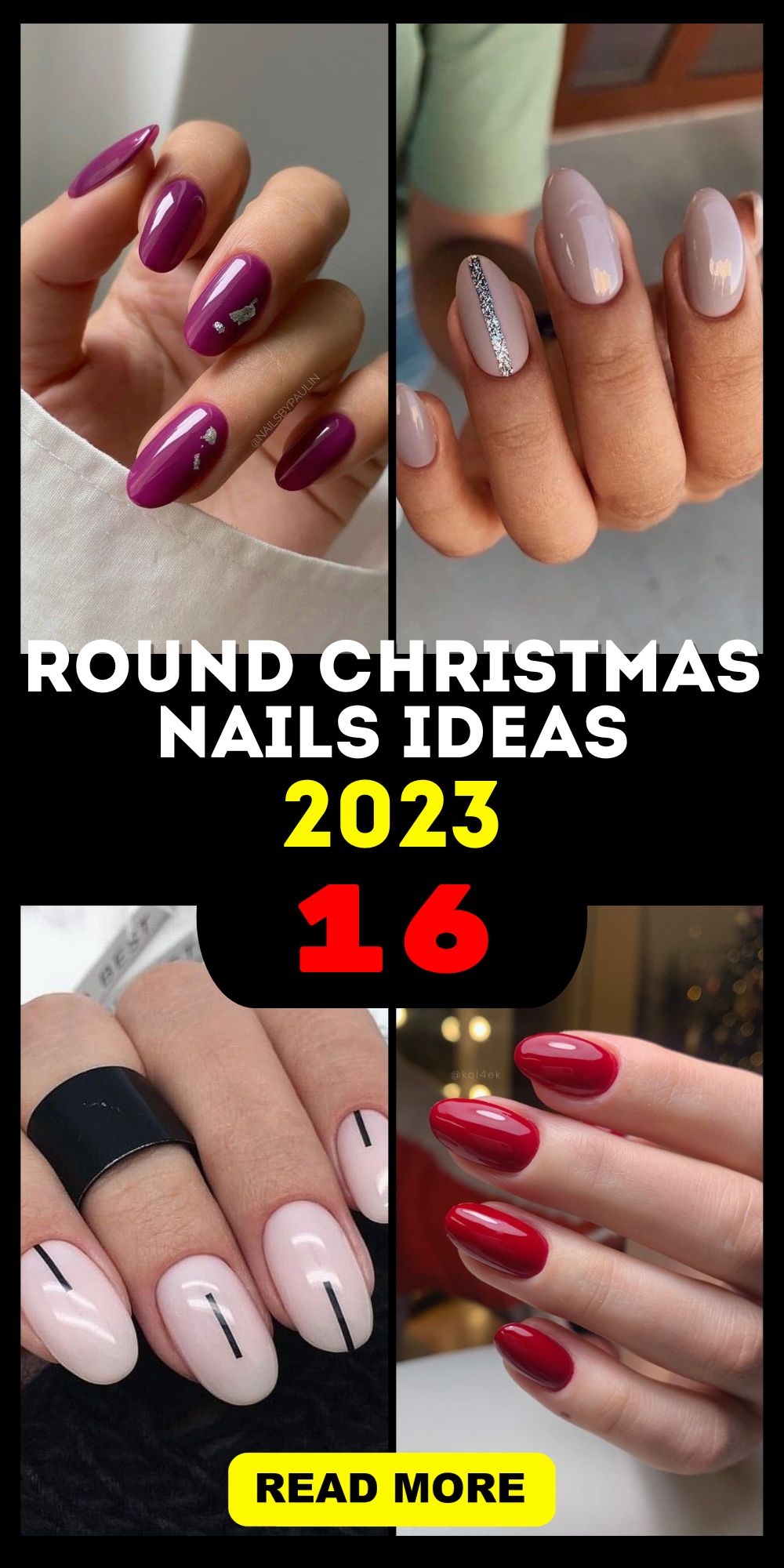 Explore 2023 Round Christmas Nails: Trends, Art Designs, and More