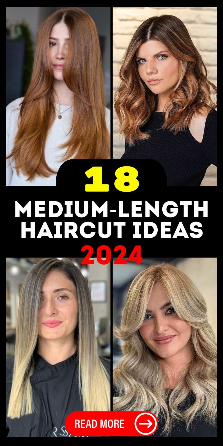 Trendy 2024 Medium-Length Haircuts: Layers for Thick & Fine Hair, Bangs ...