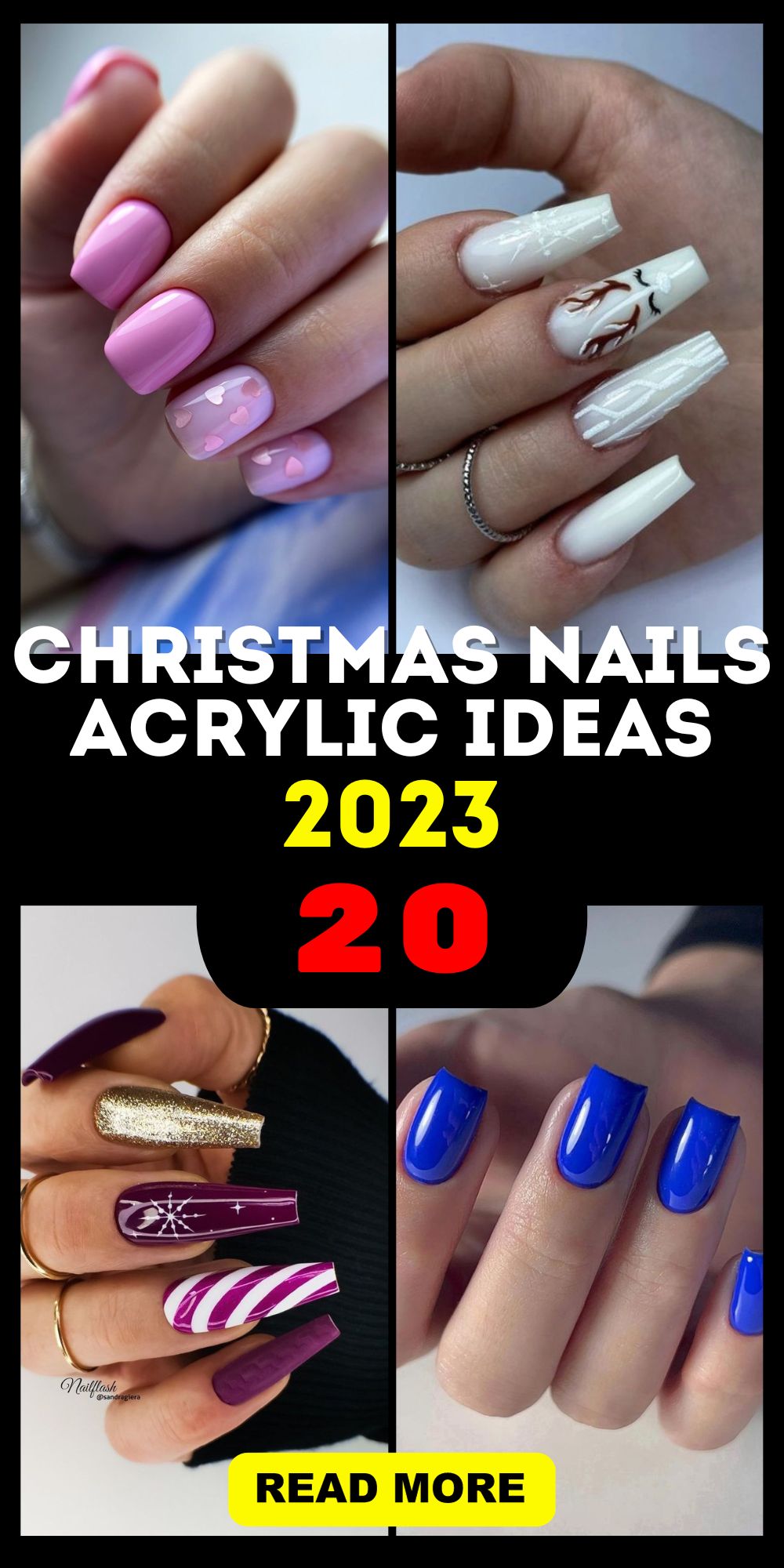 Get Festive with 2023 Christmas Acrylic Nail Ideas - Disney, Grinch ...