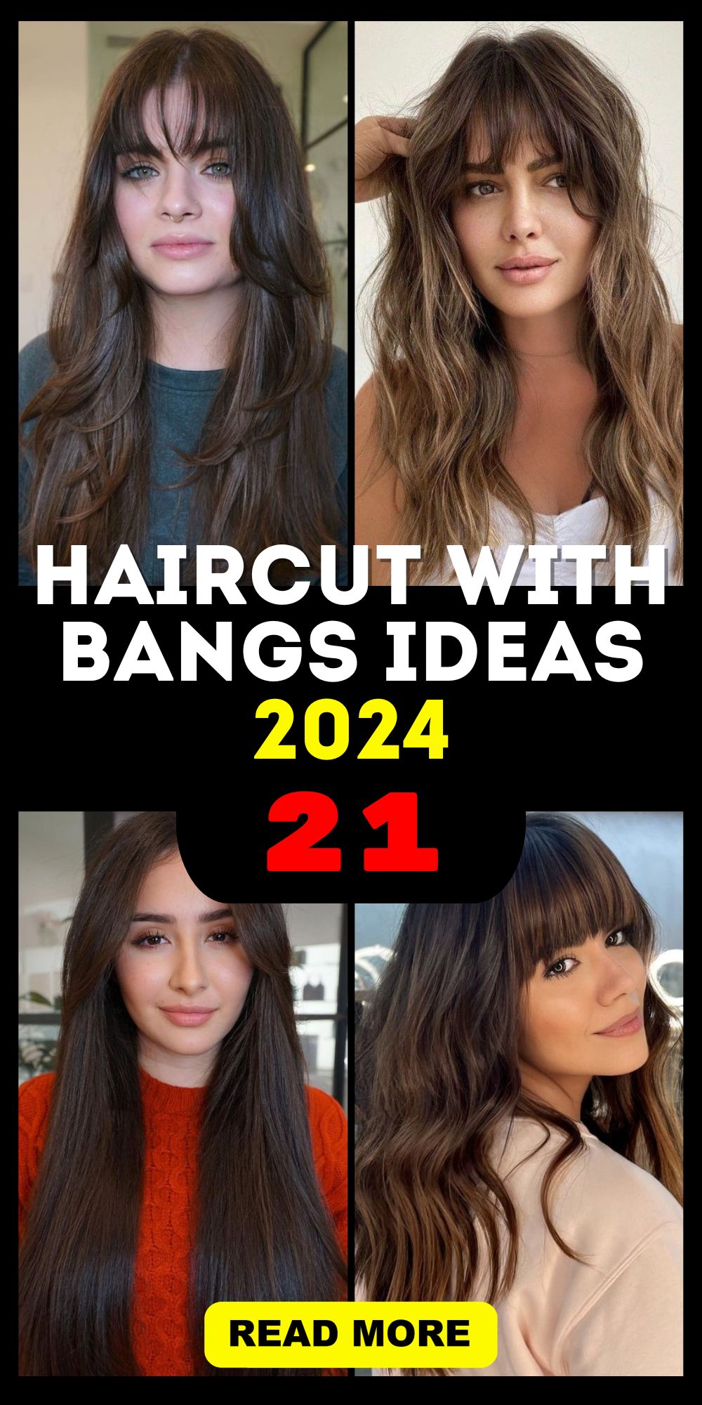 Haircut with Bangs 2024: From Short Layered to Medium Wolfcut - Dive ...