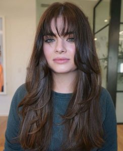 Haircut With Bangs 2024 From Short Layered To Medium Wolfcut Dive   30 Banging Ways To Style Long Hair With Bangs In 2023 2 244x300 