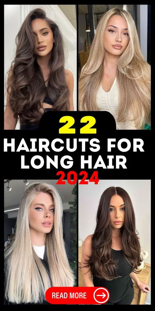 2024's Trendy Haircuts for Women 22 Ideas: Straight, Wavy, and Face-Framing Styles for Long Hair