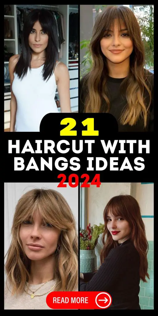 Haircut with Bangs 2024 21 Ideas: Trending Short, Medium, and Long Styles