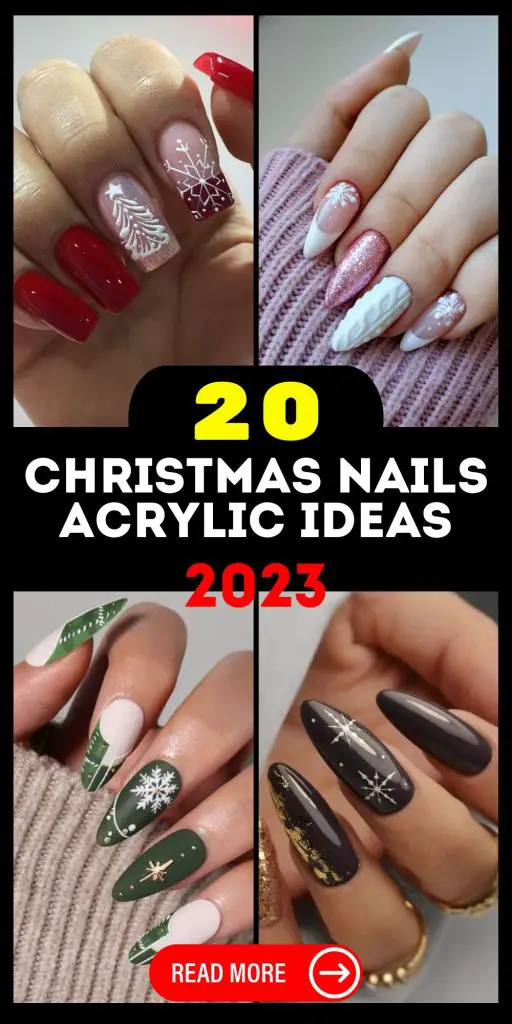 2023 Christmas Acrylic Nail 20 Ideas: Disney, Grinch, and More!