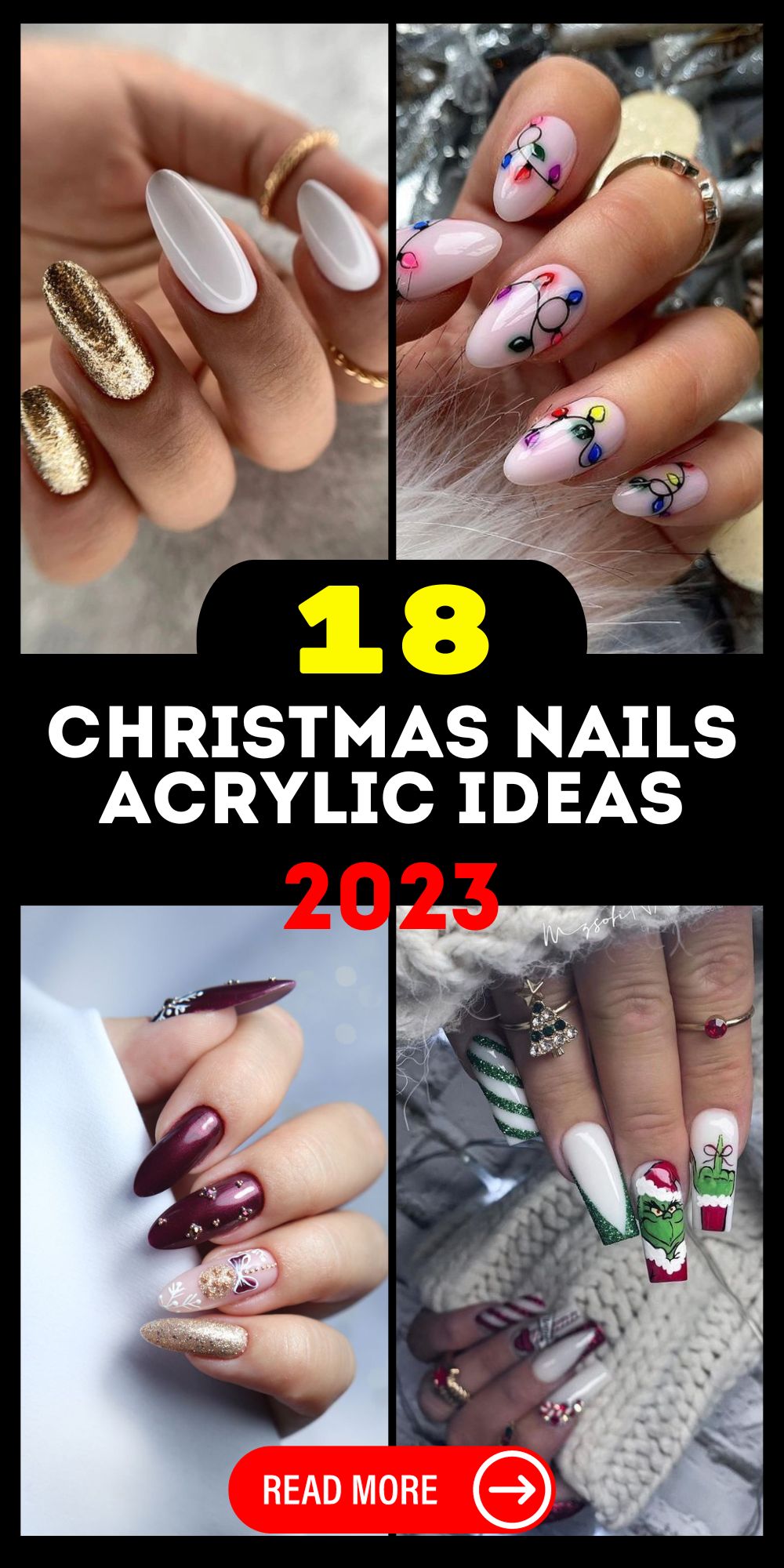 Christmas Nails Acrylic 2023 18 Ideas: Sparkling Styles for Festive Fingertips - Women-Lifestyle.com