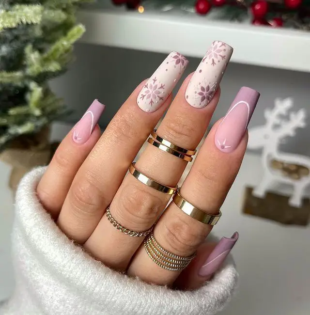2023 Pink Christmas Nail 20 Ideas for Stunning Holiday Glam