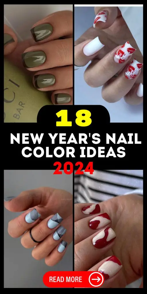 Dazzling 2024 New Year's Nail Color Ideas for Gel, Street, and More!