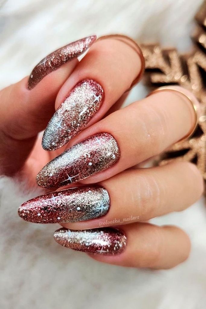 Almond New Year Nails 2024 18 Ideas: Sparkling Designs for a Glamorous Start
