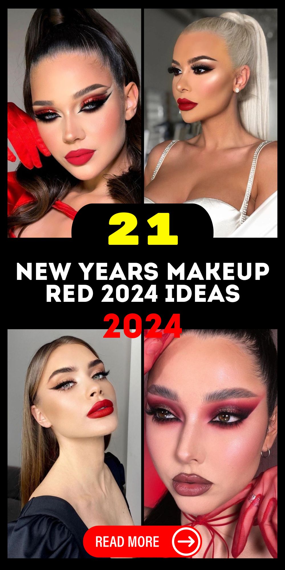 Glamorous 2024 New Year S Makeup Red Lips Dress Eyes Hair More   Добавить подзаголовок копия копия 1000 X 2000 пикс 6 