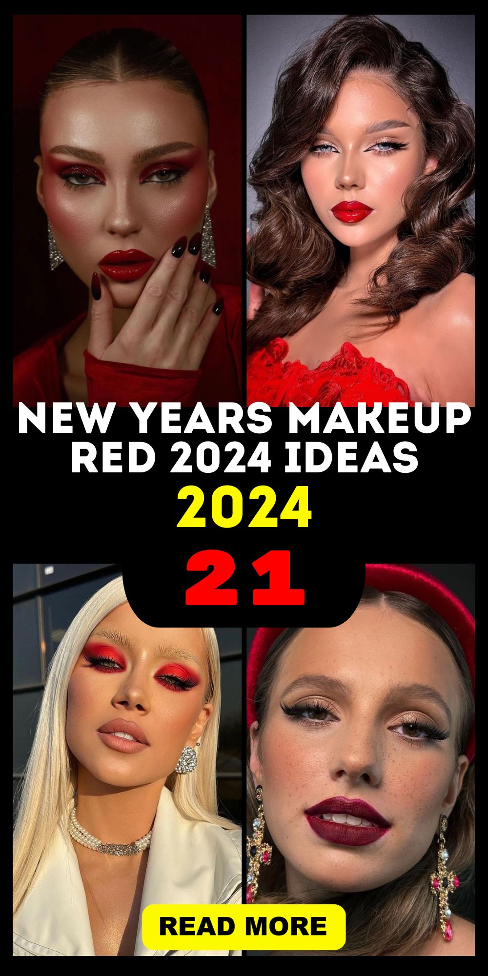 Glamorous 2024 New Year S Makeup Red Lips Dress Eyes Hair More   Добавить подзаголовок копия копия 1000 X 2000 пикс. 1 6 