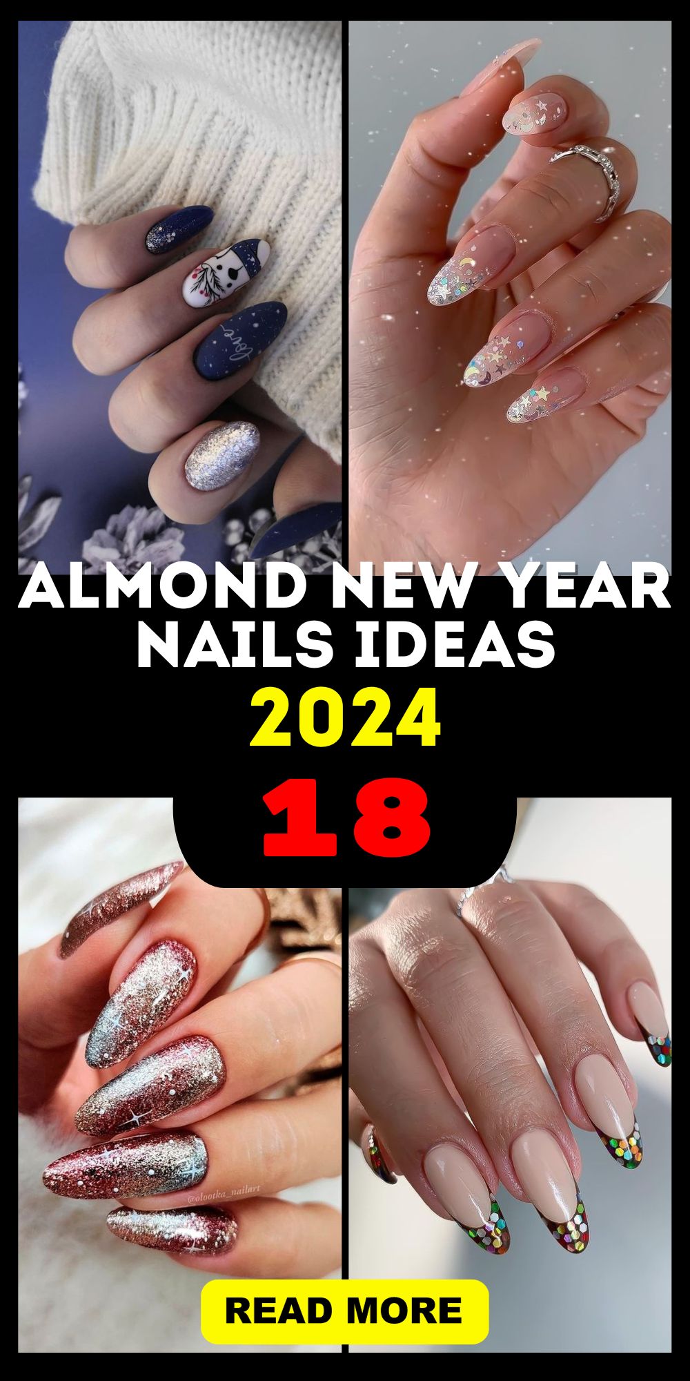 Get Glam with Almond New Year Nails 2024 Sparkle, Design, and Elegance