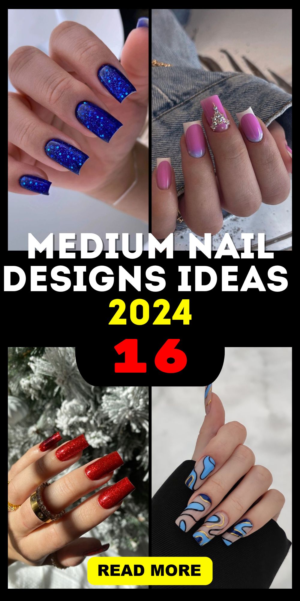 Chic Medium Nail Designs 2024 Elegant Simple Seasonal Styles   Добавить подзаголовок копия копия 1000 X 2000 пикс. 9 12 