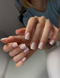 Short Nails Ideas For New Year 2024 Acrylic Gel And Classy Designs   Френч 🤍 234x300 