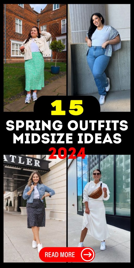 Embrace Spring 2024 with Trendy Midsize Outfits for Work and Casual Days