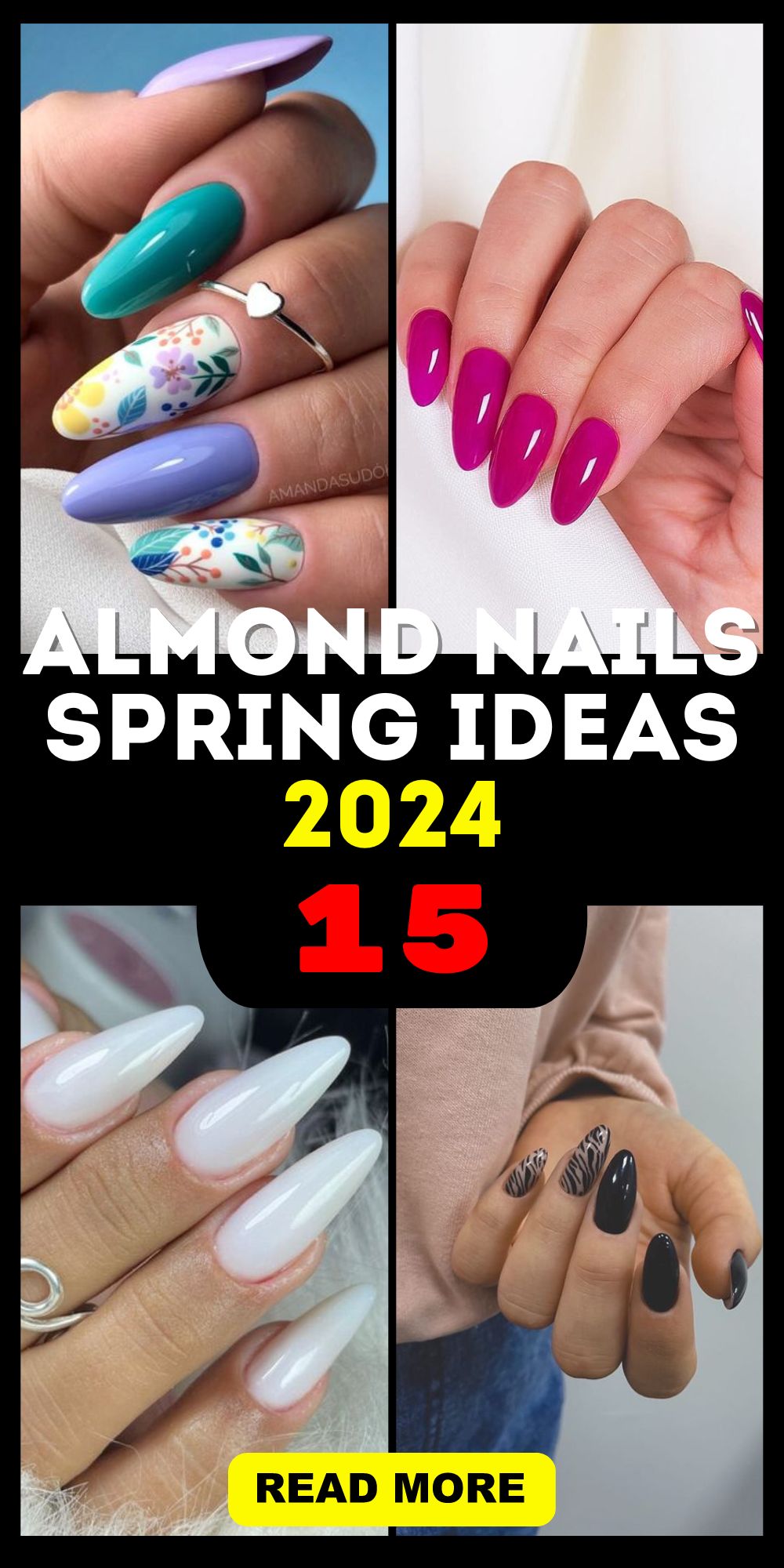 Explore Trendy Almond Nail Colors & Designs for Spring 2024