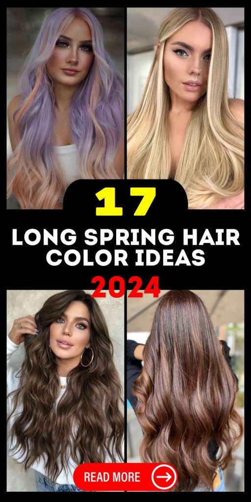 Embracing the Tones of Spring: A Journey Through Long Spring Hair Color 2024 17 Ideas