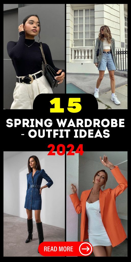 Spring 2024 Wardrobe Essentials for Women 15 Ideas