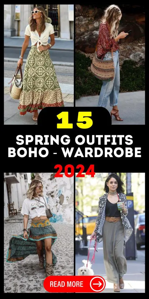 Embrace the Bohemian Rhapsody: Spring Outfits Boho-Wardrobe 2024 Unveiled 15 Ideas