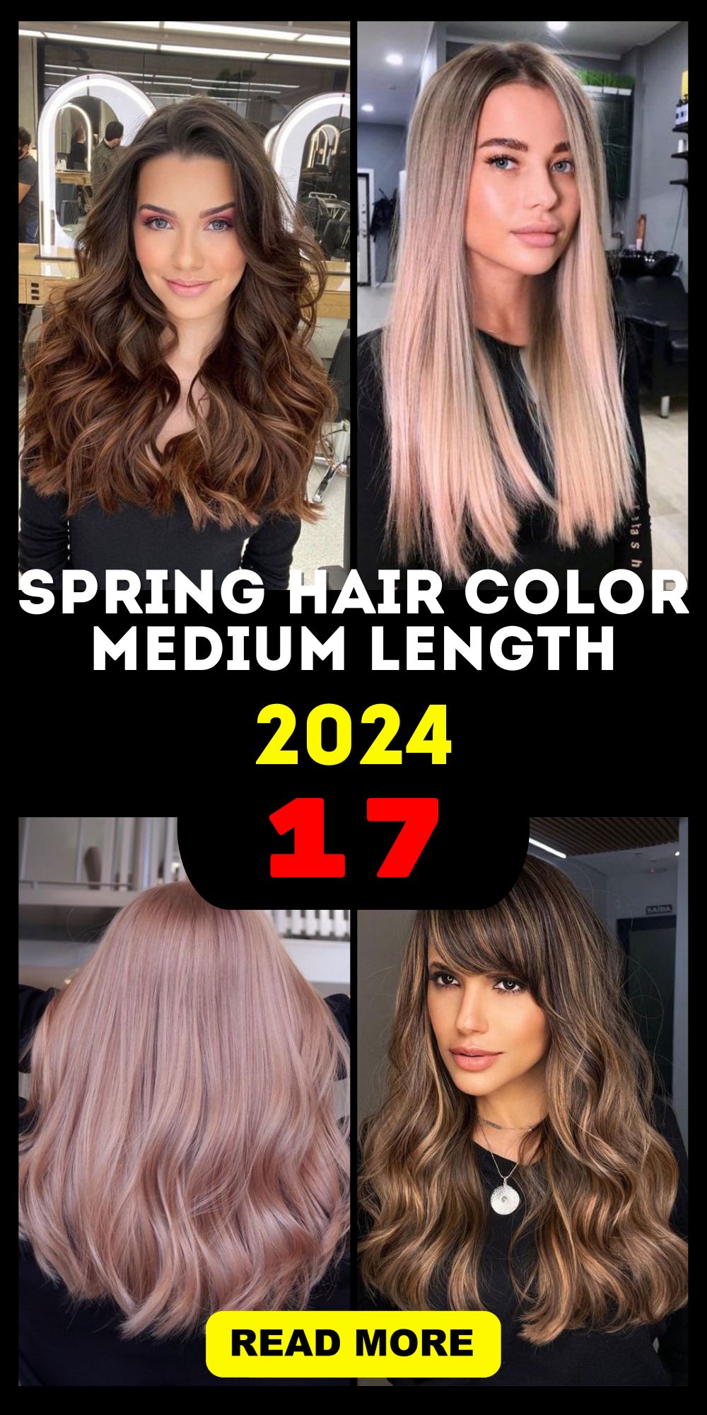 Explore Trendy Spring Medium Hair Colors 2024 Styles for Every Woman