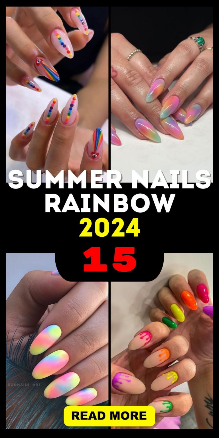 Embrace Summer 2024 With Radiant Rainbow Nail Trends Bright To Pastel   2 201 768x1536 