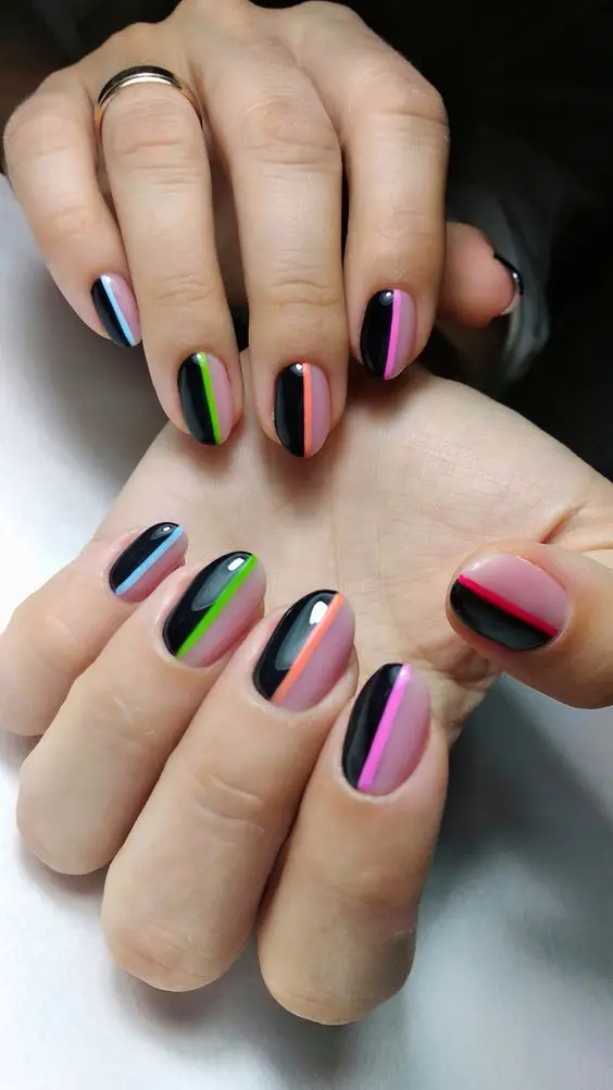 Bright and Bold: The Multicolor Nails of Summer 2024 16 Ideas