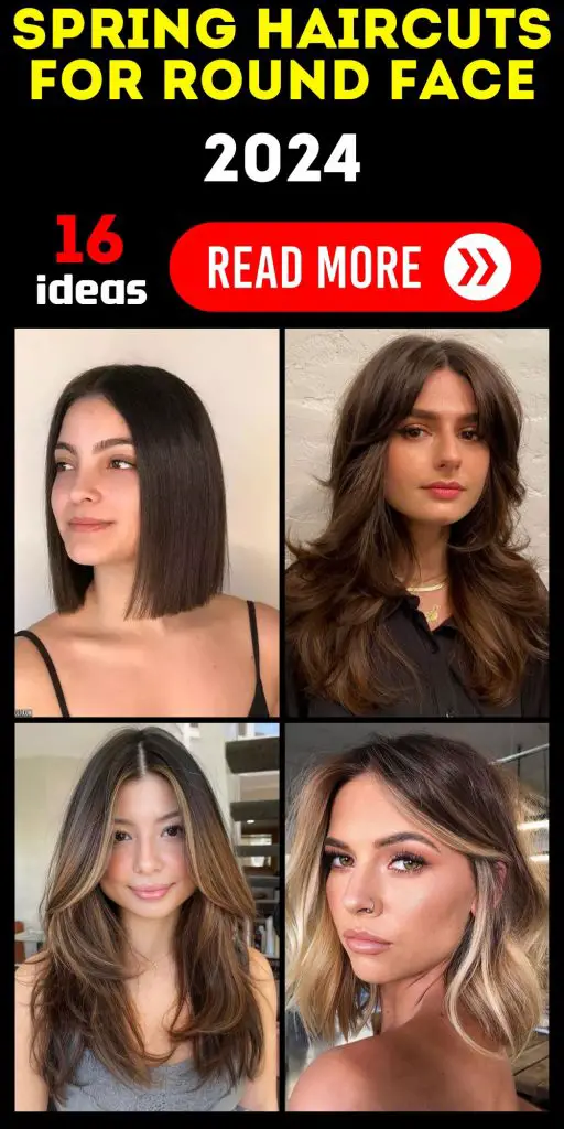 Spring Haircuts 2024: Trending Styles for Round Faces 16 Ideas