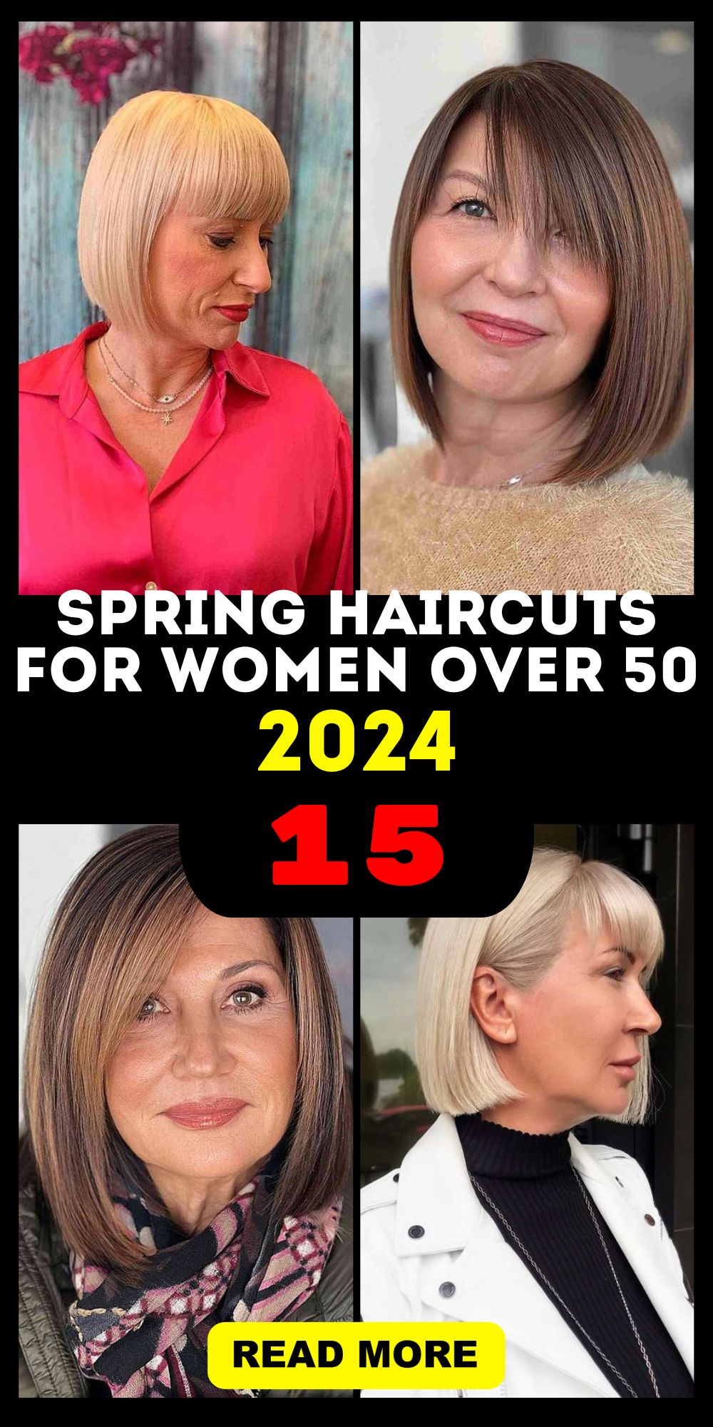 Spring 2024's Top Haircuts for Women Over 50 | Fresh & Chic Styles