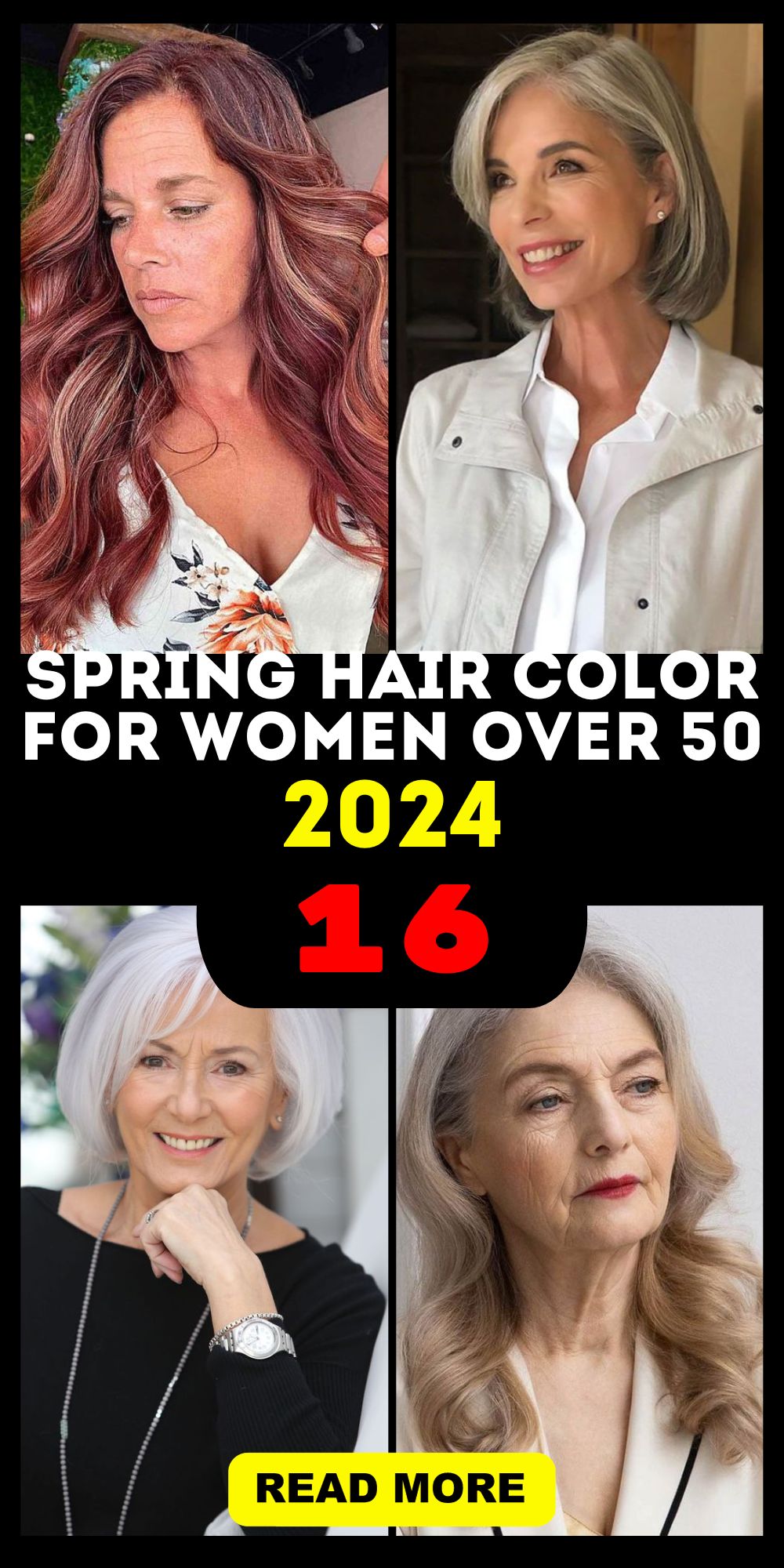 Discover Top Hair Color Ideas & Trends for Women Aged 50+ in Spring 2024