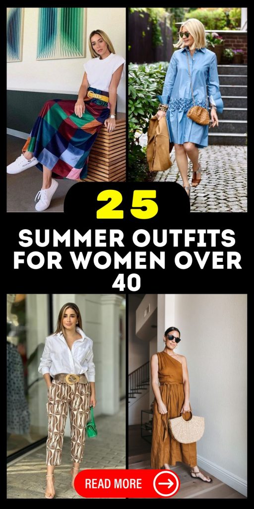 25 Chic Summer Outfits for Women Over 40 - Trendy & Classy Styles 2024