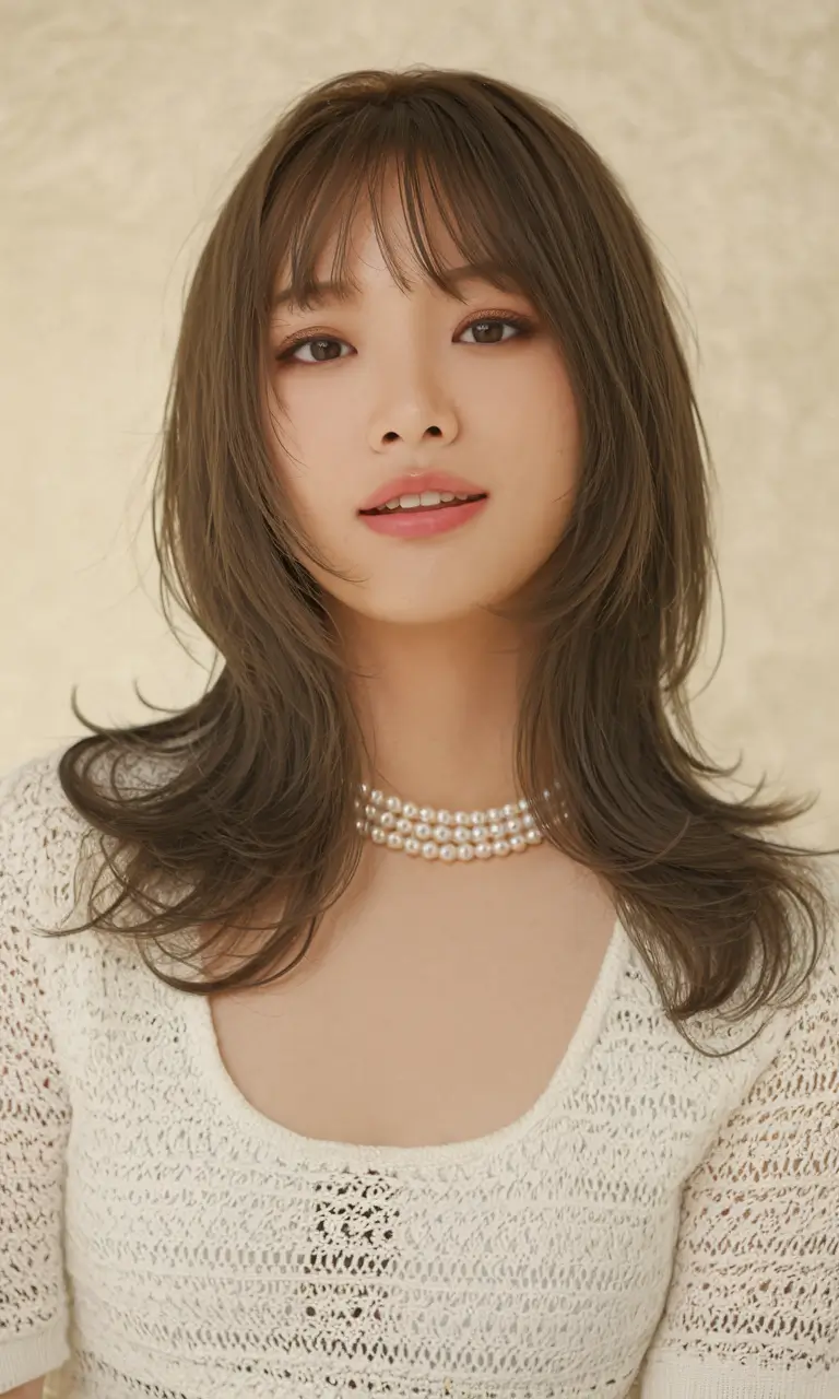 Chic Bangs Haircut Inspo Summer 2025 Feathered Layers with Korean-Inspired Air Bangs