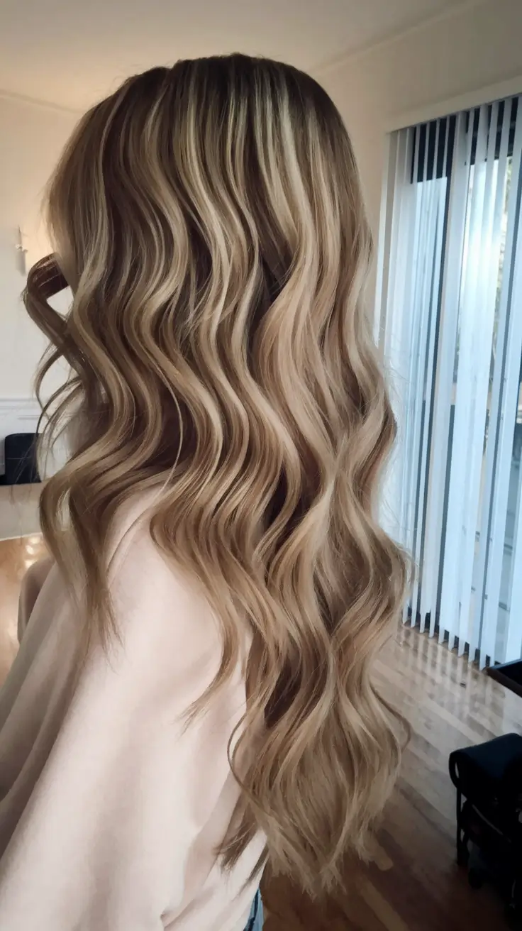 Gorgeous Long Hair Ideas for Summer 2025 Golden Beach Waves With Mid Balayage