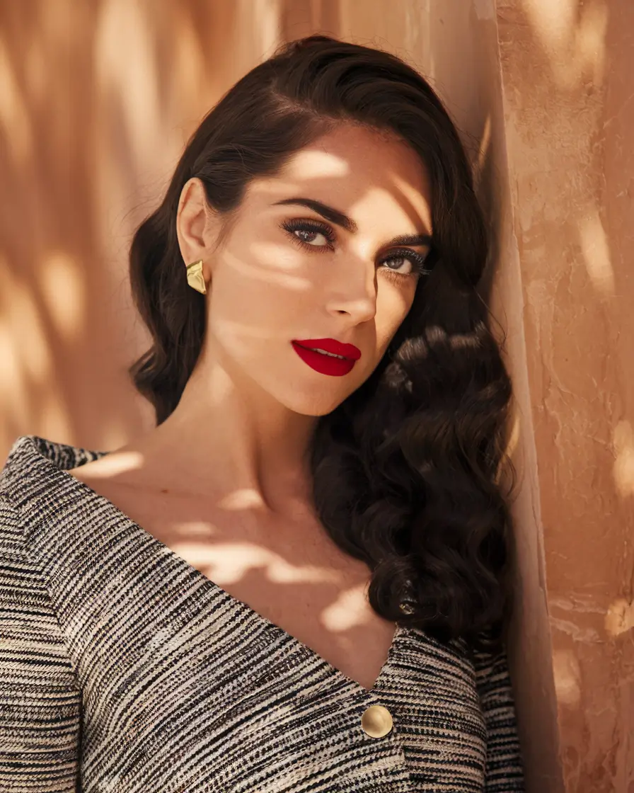 Perfect Haircuts for Oval Faces – Glamorous Retro Waves with a Deep Side Part