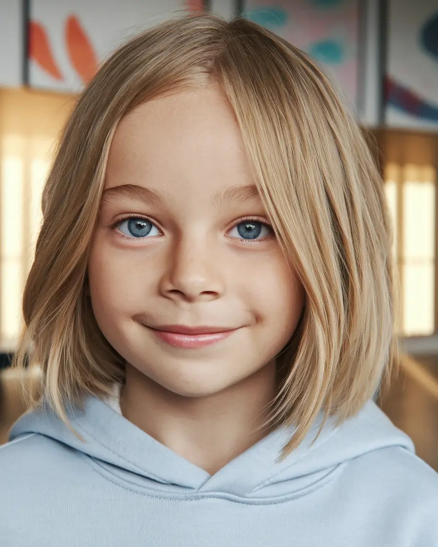 girl haircuts medium Textured Medium Bob with Wispy Layers