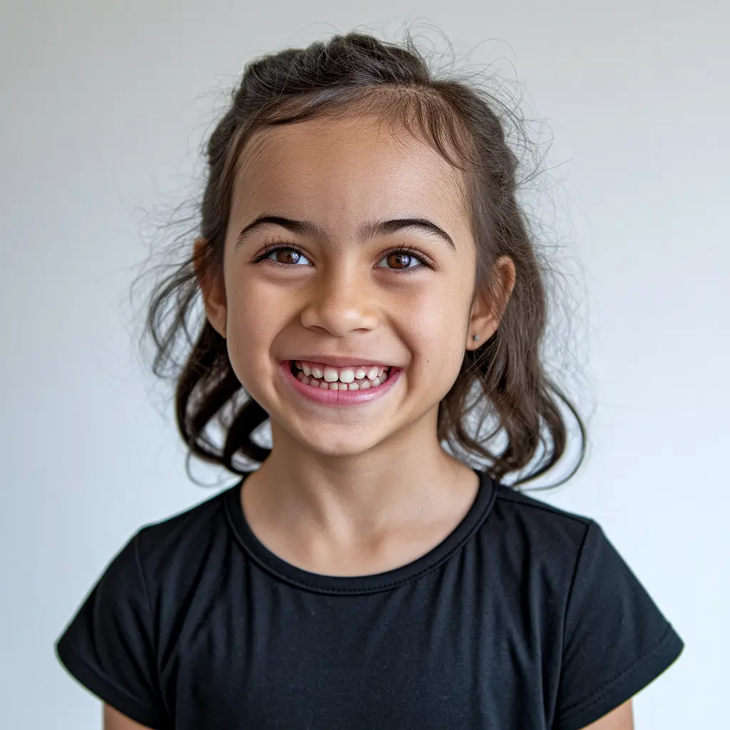 girl haircuts kids Messy Half-Up Pony with Natural Curls