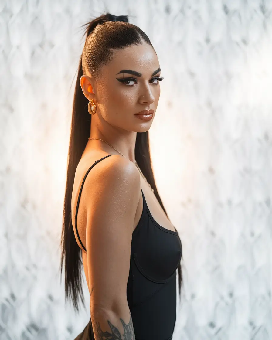 Fresh Hairstyles for June 2025 - Sharp Ponytail with Sky-High Volume