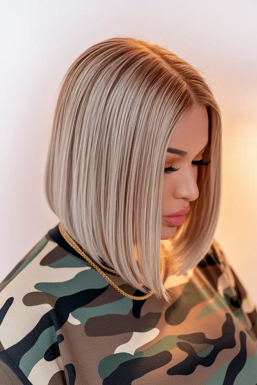 Fresh Hairstyles for June 2025+Platinum Precision Blunt Bob