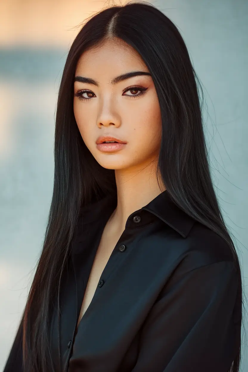 Fresh Hairstyles for June 2025+Ultra-Sleek Korean-Inspired Length