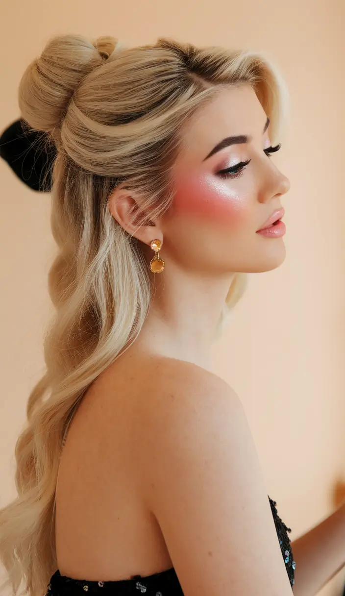 Fresh Hairstyles for June 2025 - Romantic Half-Up Twist with Loose Curls